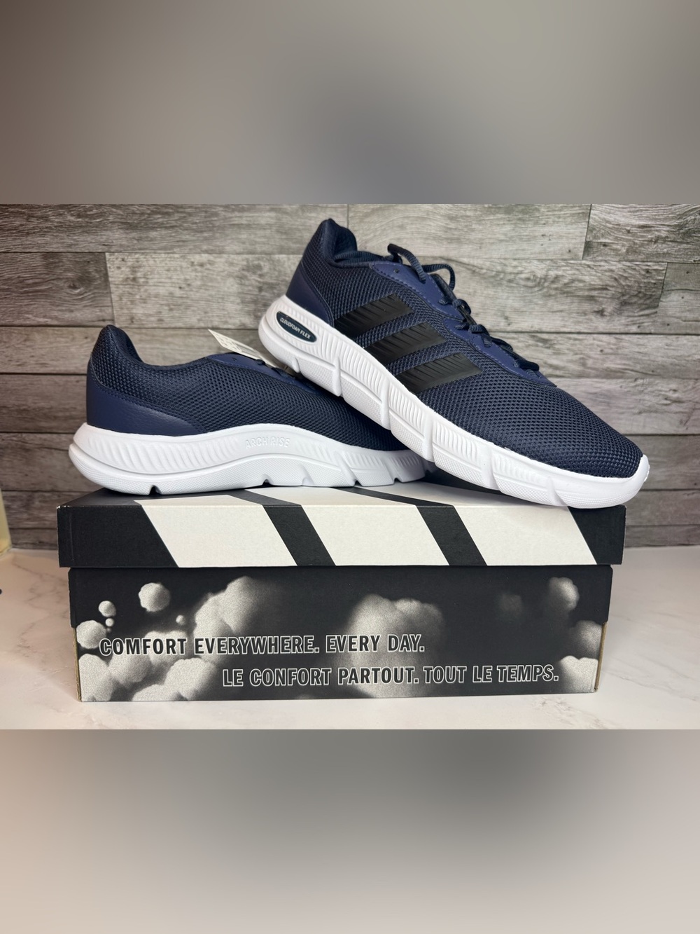 Adidas Cloudfoam Flex Sneakers HQ4853 Shadow Navy Men’s 9 BNWT Comfort Walking